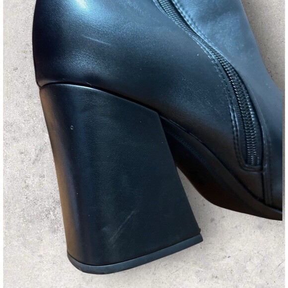 A New Day Womens Size 11 Faux Leather Cullen Ankle Boots Side Zip Block Heel - Picture 7 of 9